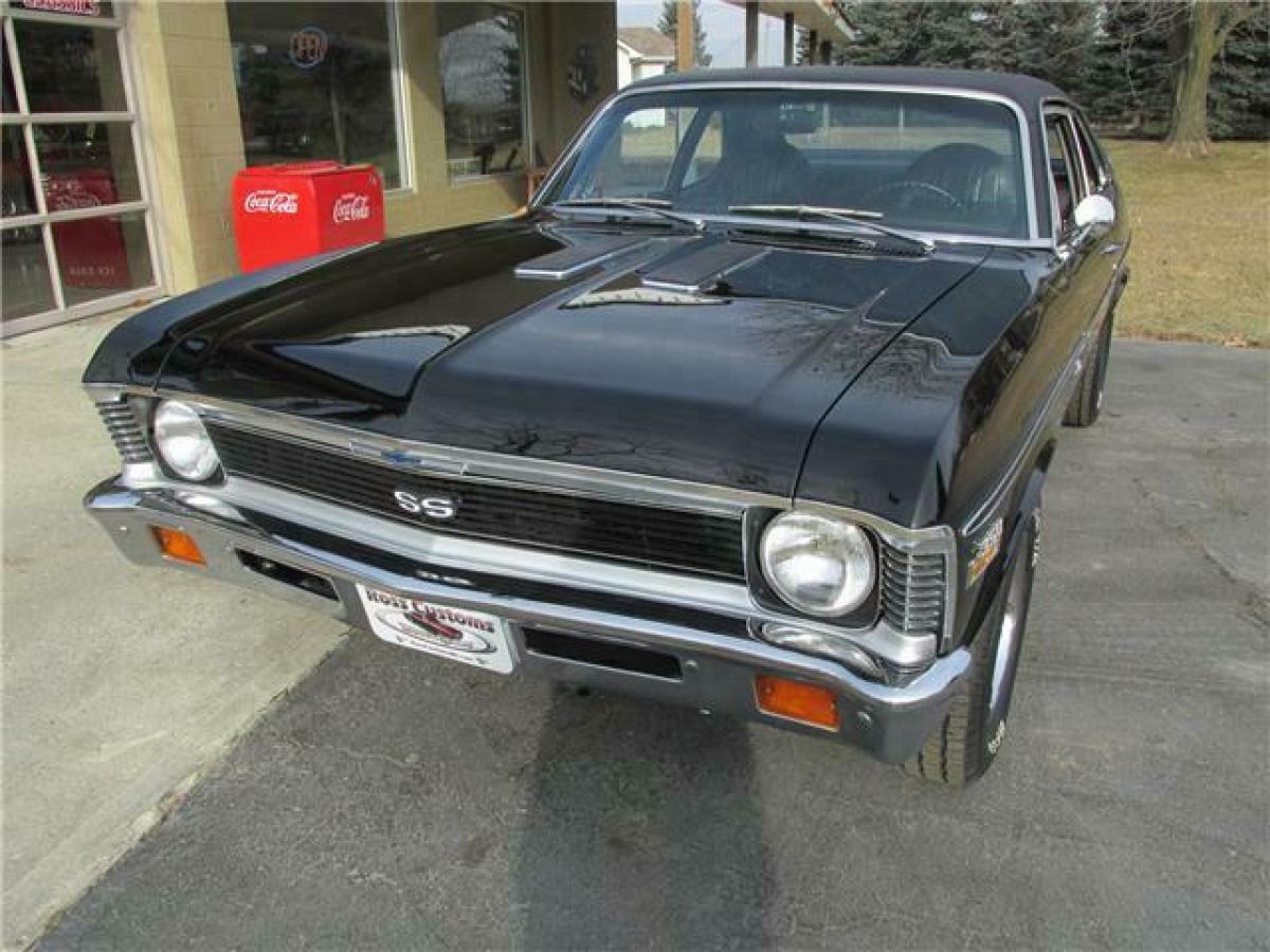 1972 Black Chevrolet Nova 2 door coupe
