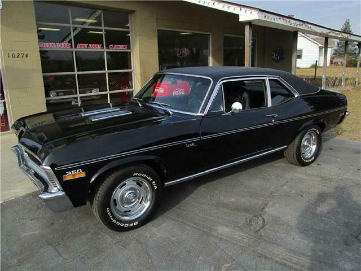 1972 Black Chevrolet Nova 2 door coupe