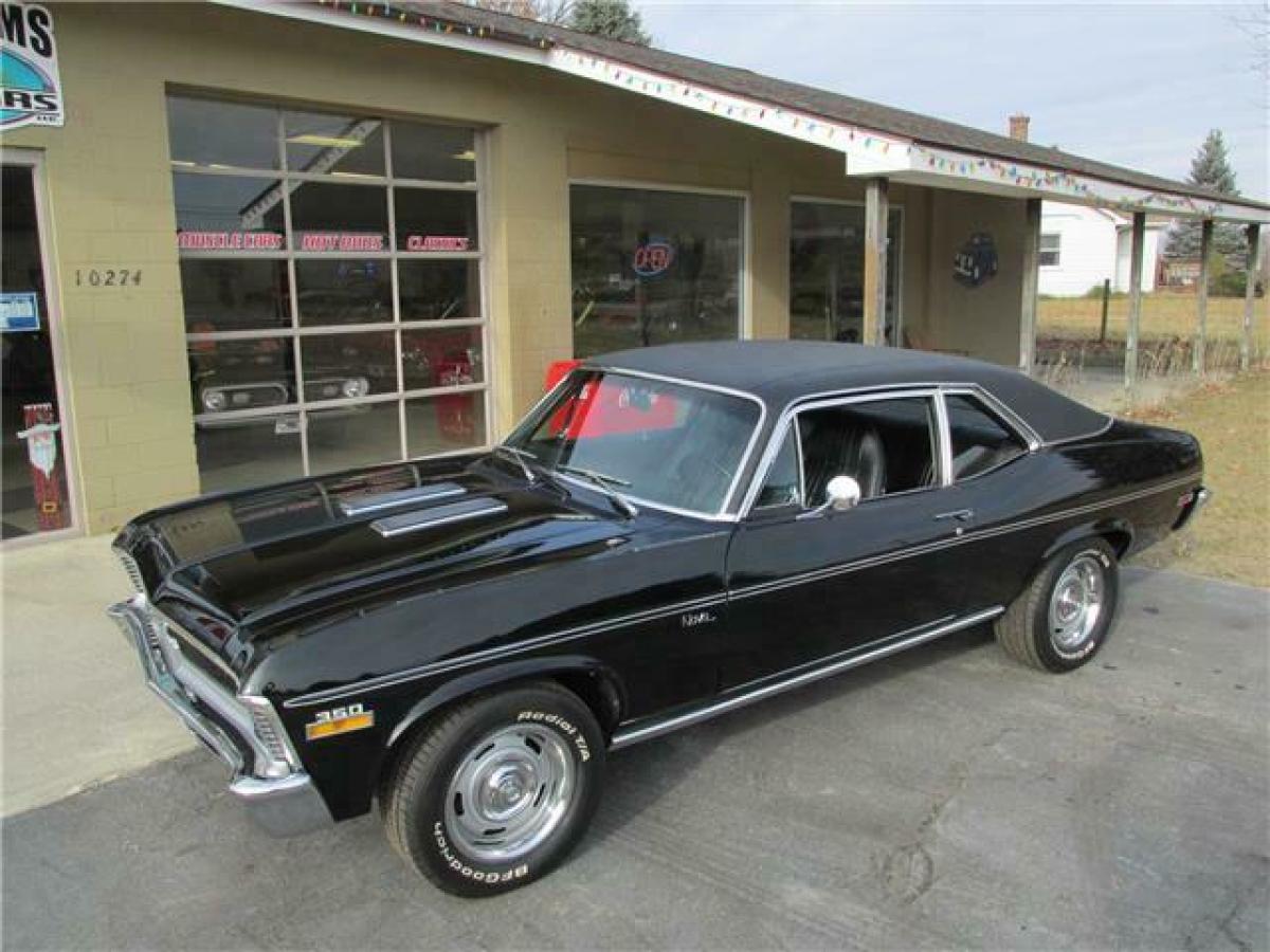 1972 Black Chevrolet Nova 2 door coupe
