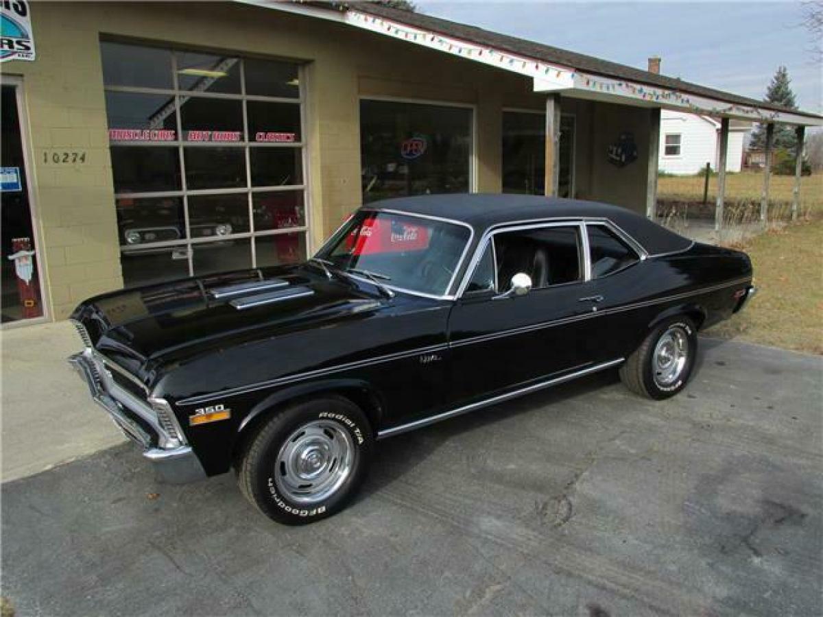 1972 Black Chevrolet Nova 2 door coupe