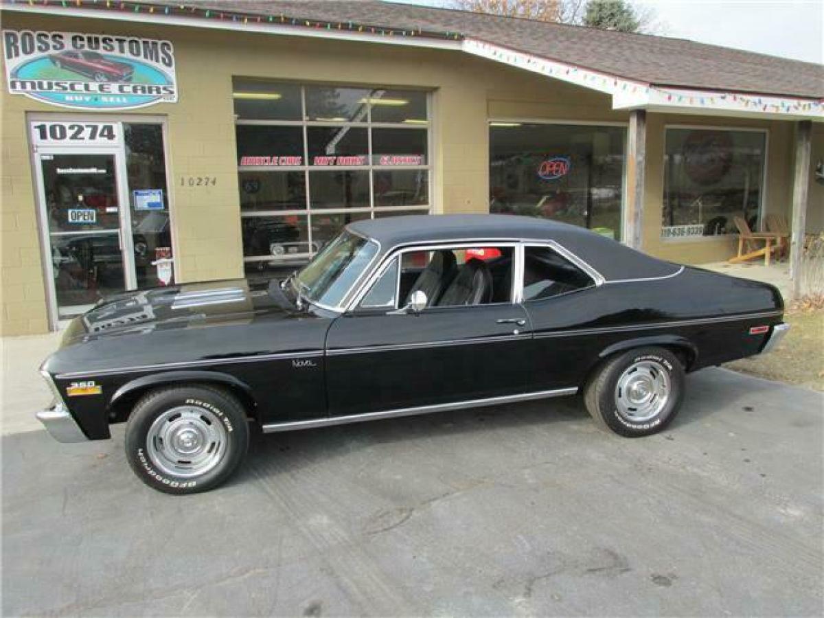 1972 Black Chevrolet Nova 2 door coupe