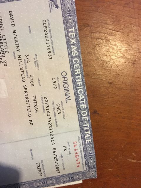 1972 Black Chevrolet C-10 Standard Cab Pickup