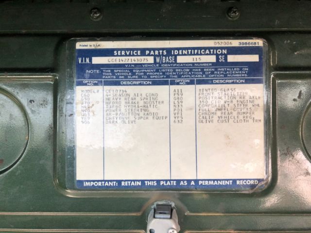 1972 Green Chevrolet C-10 Standard Cab Pickup