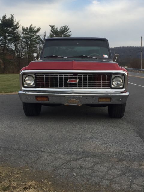 1972 Red Chevrolet C-10 Extended Cab Pickup