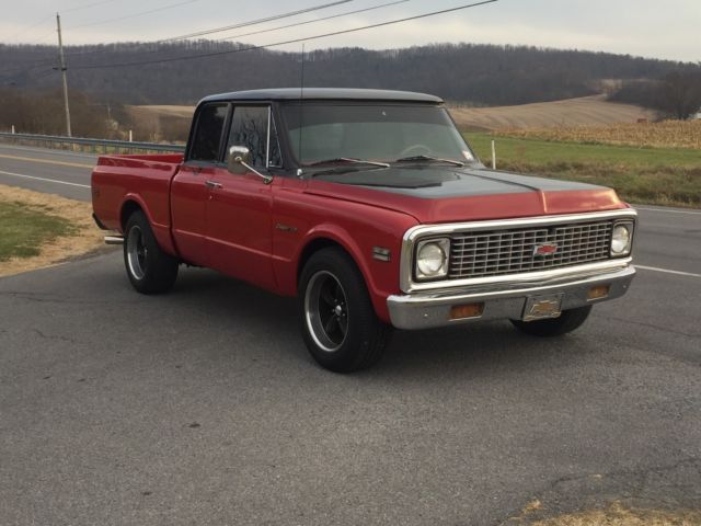 1972 Red Chevrolet C-10 Extended Cab Pickup