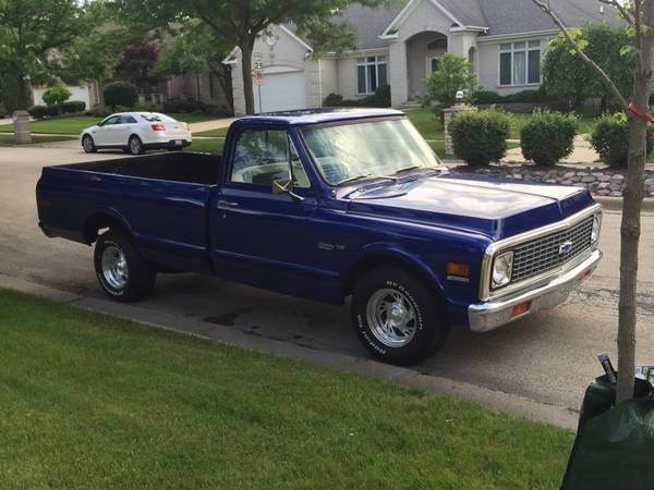 1972 Blue Chevrolet C-10 single cab
