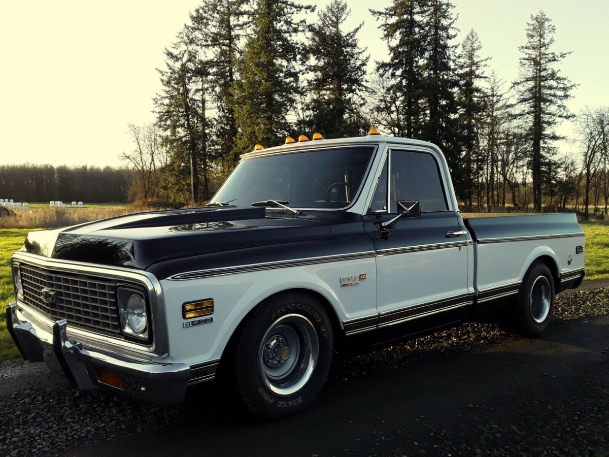 1972 Black Chevrolet Cheyenne Standard Cab Pickup