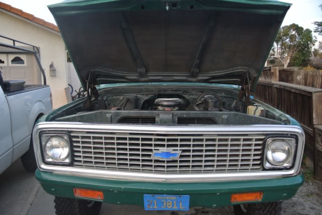 1972 Green Chevrolet C-10 Standard Cab Pickup