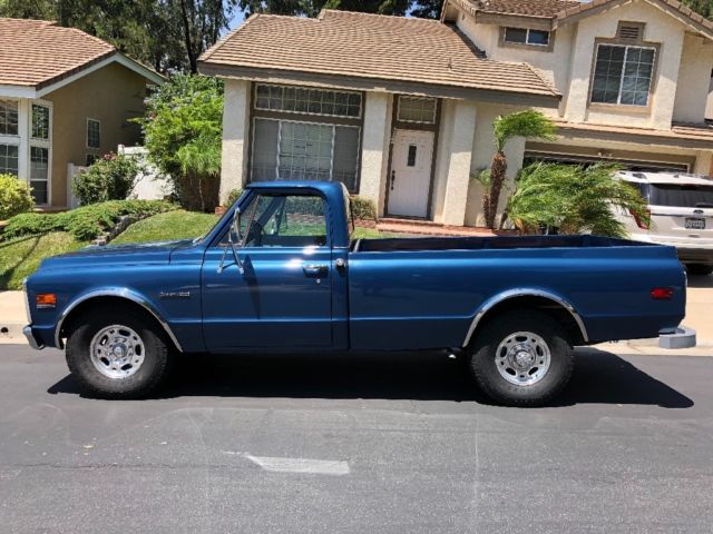 1972 Blue Chevrolet C-10 Long Bed
