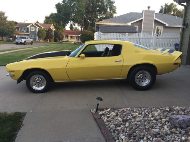 1972 Yellow Chevrolet Camaro Coupe