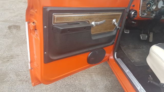 1972 Orange & White Chevrolet Cheyenne Extended Crew Cab Pickup