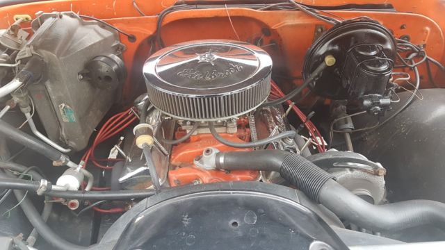 1972 Orange & White Chevrolet Cheyenne Extended Crew Cab Pickup