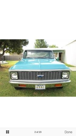 1972 blue/white Chevrolet C-10