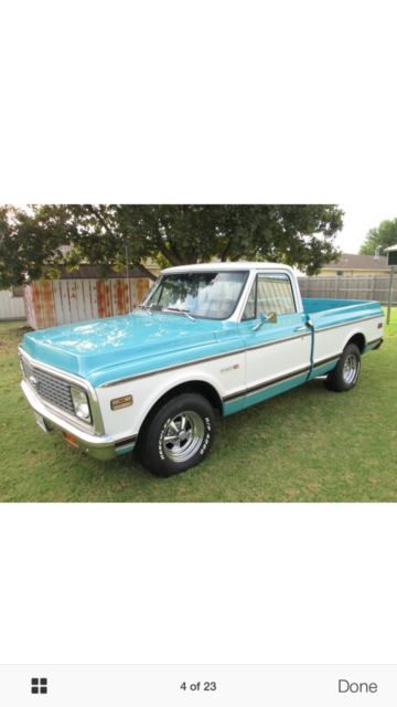 1972 blue/white Chevrolet C-10