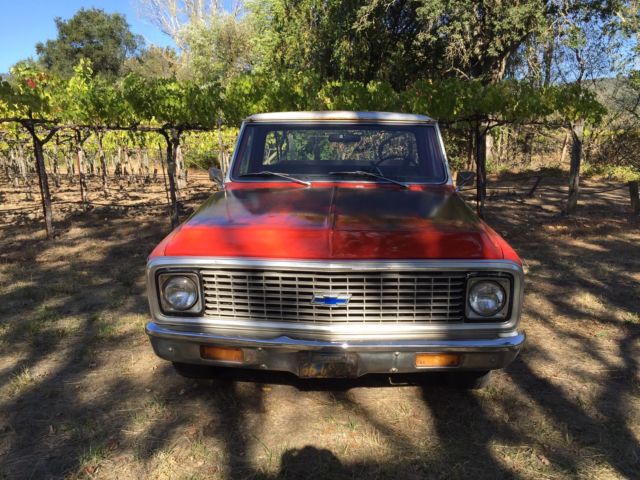 1972 Red/White Chevrolet C-10 Pickup