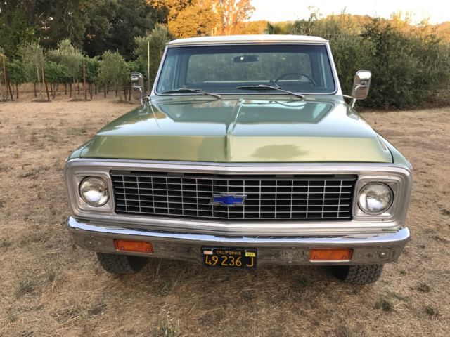 1972 Green/White Chevrolet C-10