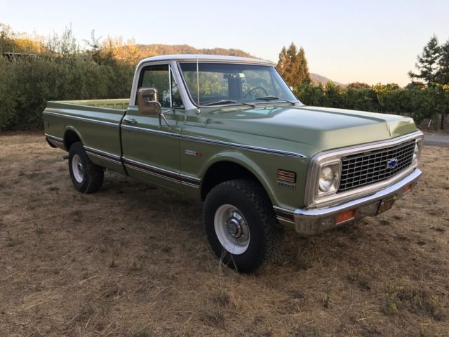 1972 Green/White Chevrolet C-10