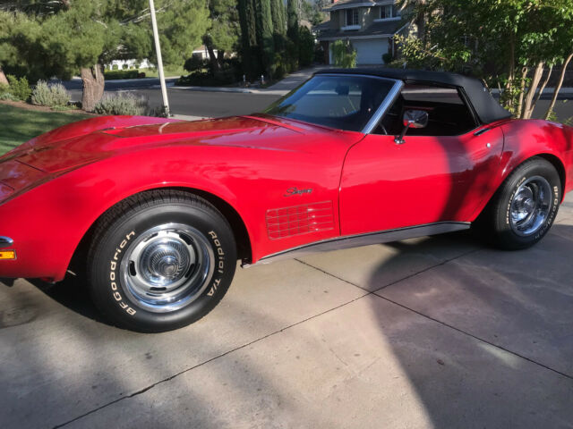 1972 Red Chevrolet Corvette Convertible