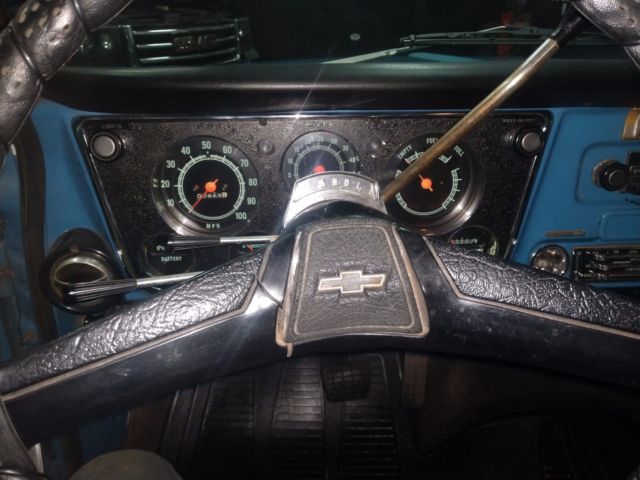 1972 BLUE/WHITE Chevrolet C-10 LONG BED PICKUP