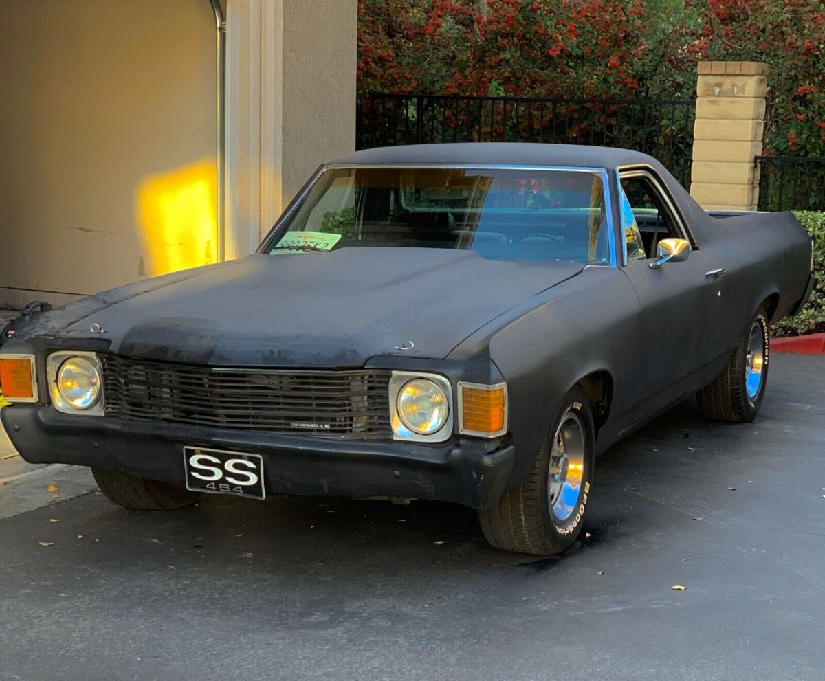 1972 Black Chevrolet El Camino El camino