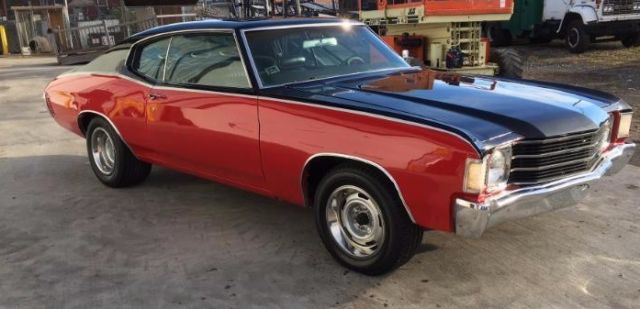 1972 RED & BLACK Chevrolet Malibu Coupe