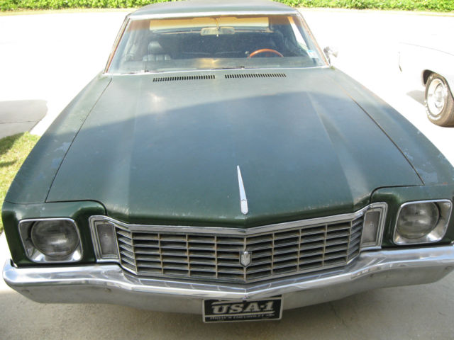 1972 Green Chevrolet Monte Carlo Coupe