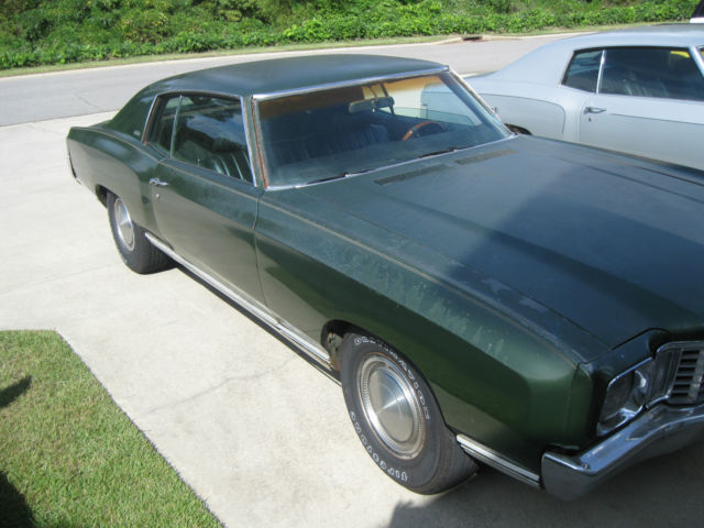 1972 Green Chevrolet Monte Carlo Coupe
