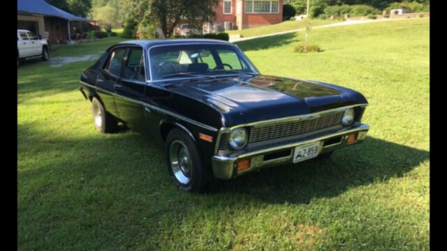 1972 Black Chevrolet Nova Sedan