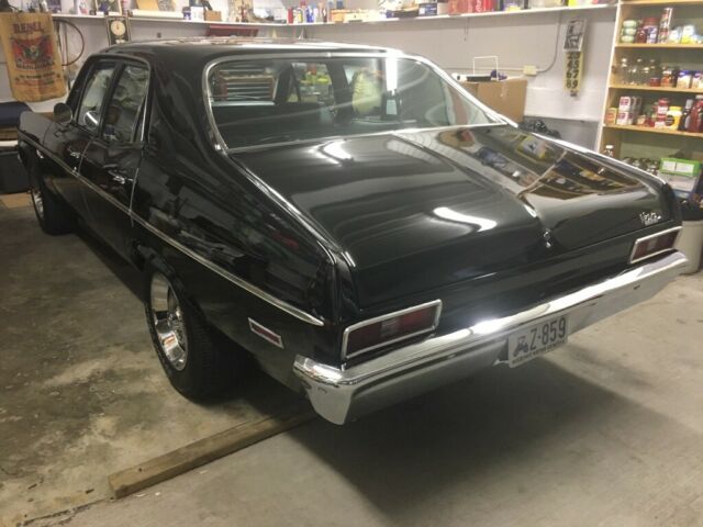 1972 Black Chevrolet Nova Sedan