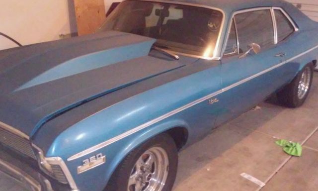 1972 Blue Chevrolet Nova Coupe