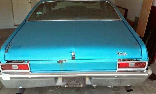 1972 Blue Chevrolet Nova Coupe
