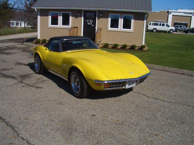 1972 Yellow Chevrolet Corvette Convertible