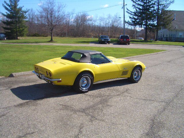 1972 Yellow Chevrolet Corvette Convertible