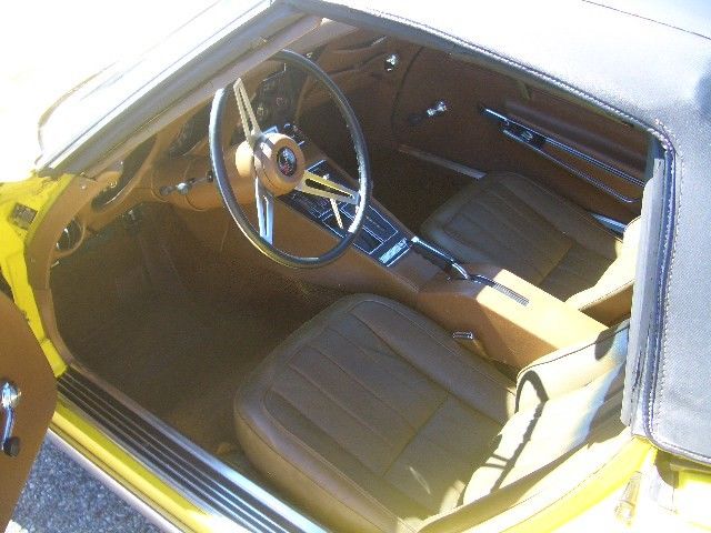 1972 Yellow Chevrolet Corvette Convertible