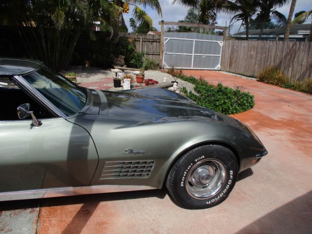 1972 steal city gray Chevrolet Corvette