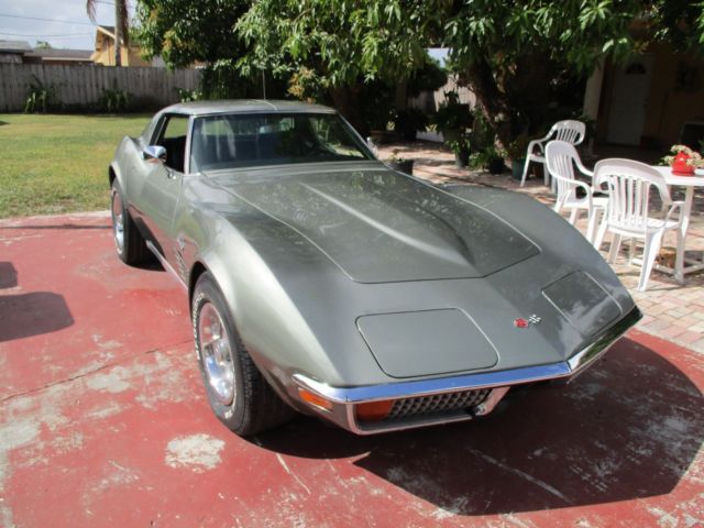 1972 steal city gray Chevrolet Corvette