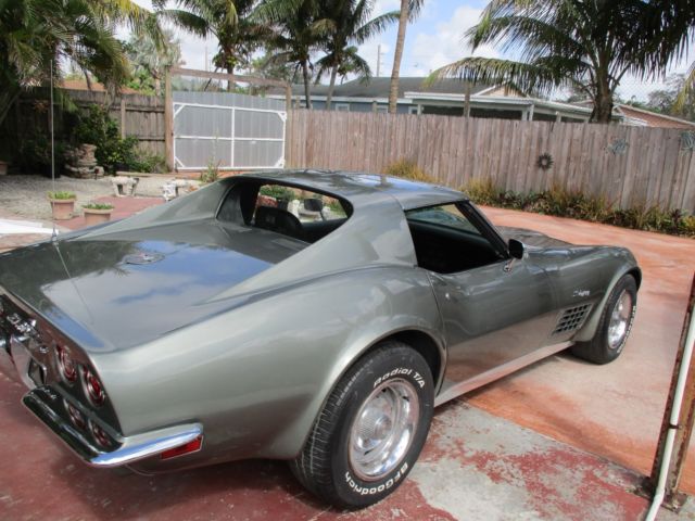 1972 steal city gray Chevrolet Corvette