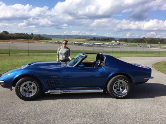 1972 Blue Chevrolet Corvette Coupe