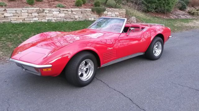 1972 Red Chevrolet Corvette Convertible