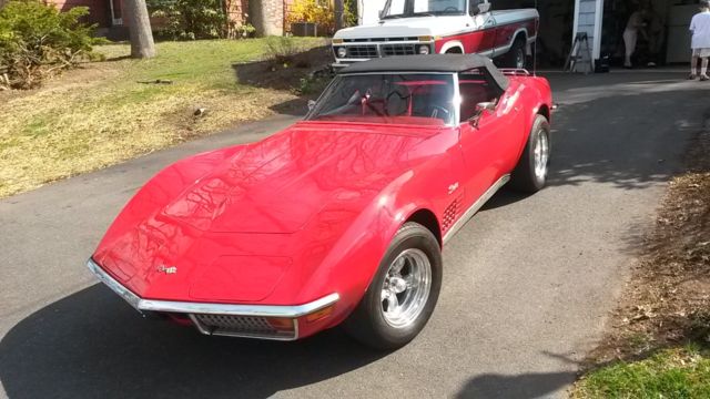 1972 Red Chevrolet Corvette Convertible