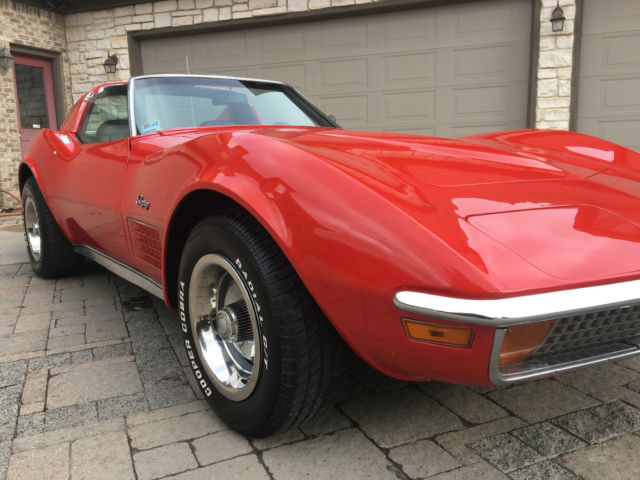 1972 Red Chevrolet Corvette Coupe