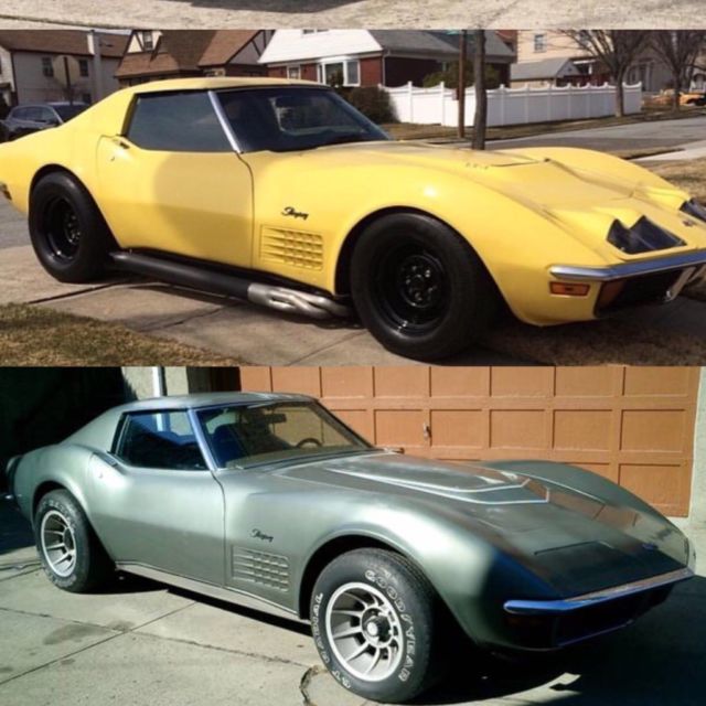 1972 Yellow Chevrolet Corvette Coupe