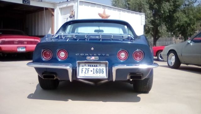 1972 Blue Chevrolet Corvette