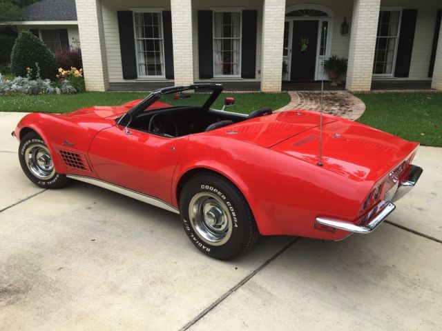 1972 Red Chevrolet Corvette Convertible
