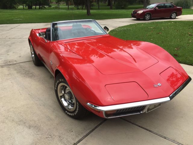 1972 Red Chevrolet Corvette Convertible