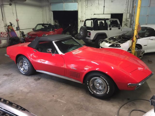 1972 Red Chevrolet Corvette Convertible