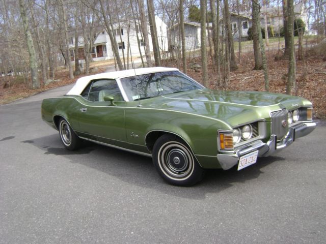 1972 Green Mercury Cougar Convertible