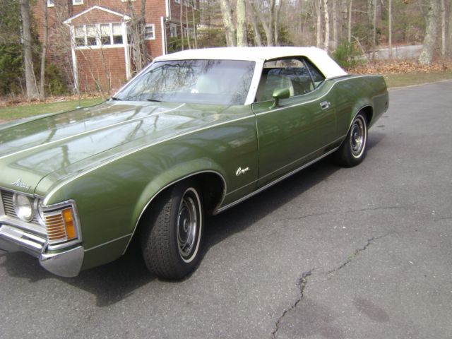 1972 Green Mercury Cougar Convertible
