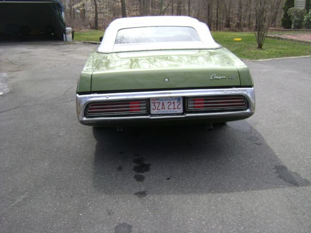 1972 Green Mercury Cougar Convertible