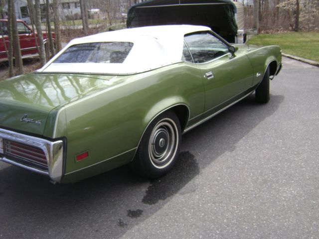 1972 Green Mercury Cougar Convertible